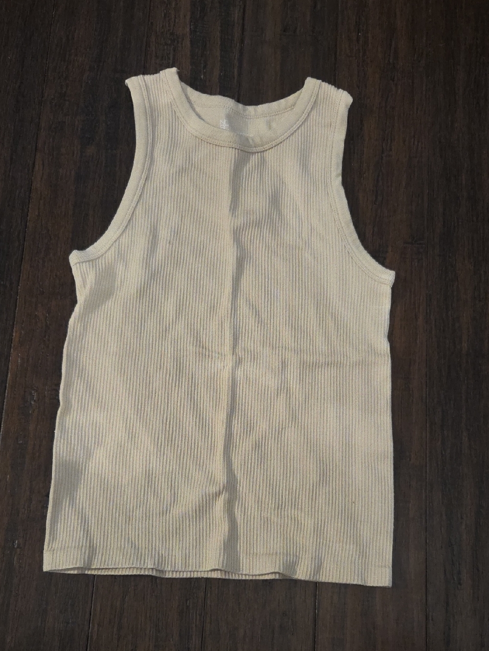 No Boundaries Beige Ribbed Top